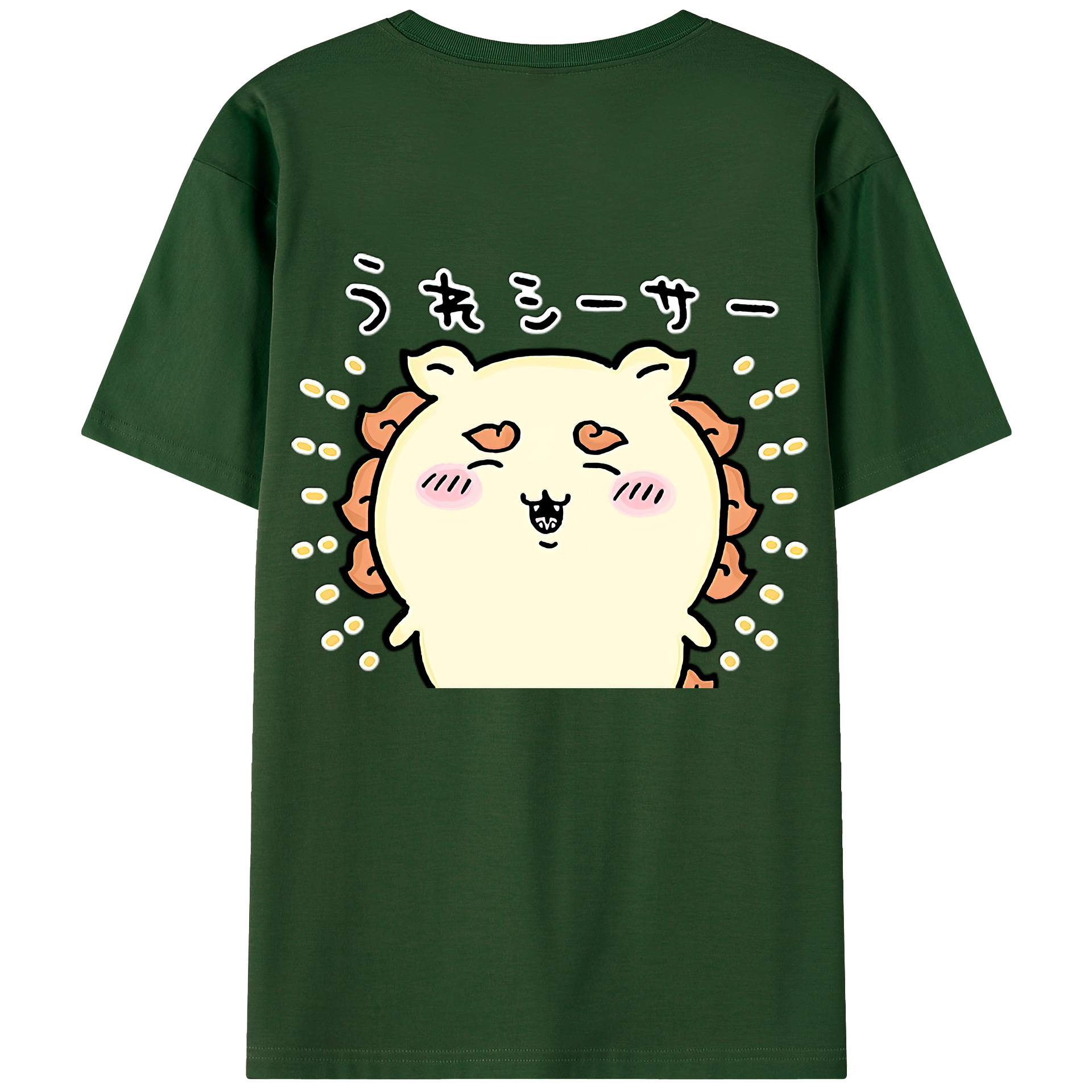 （画像用） ちいかわ シーサー Chii-kawa Shisa 綿100％半袖Tシャツ（背面プリント）